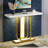 Modern Console Table, 41" Faux Marble Sofa Table With LED Lights