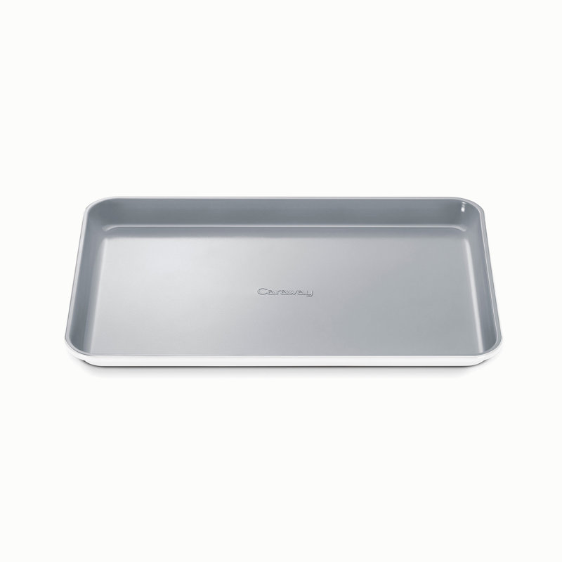Caraway Iconics Nonstick Ceramic Baking Sheet Duo, White/Gold, White/Gold