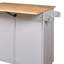 Îlot de cuisine roulant avec rangement, chariot de cuisine avec plateau en bois d'hévéa-1530149032