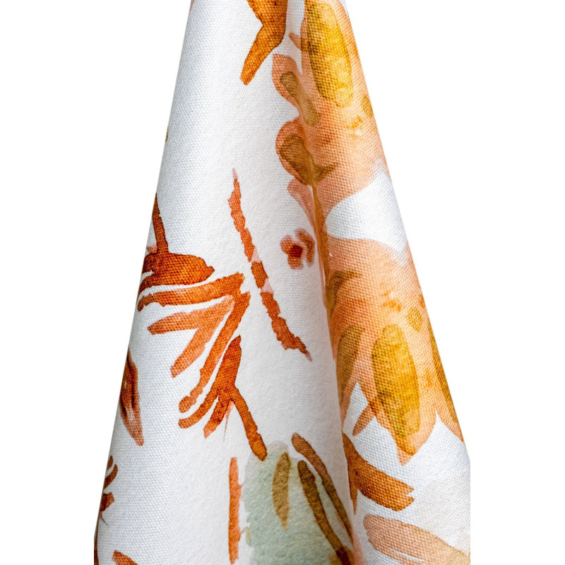 Wildflowers I Large Repeat Luxury Throw Pillow, Orange Floral, 22"H x 22"W