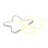 3 - Light Dimming LED Flush Mount Star Shape