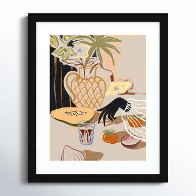 Fruitful Spread by Arty Guava Wood Framed Wall Art Print
