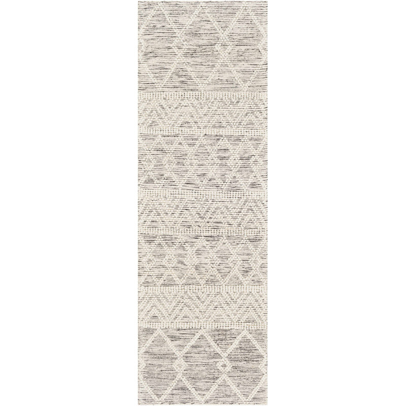 Latrissa Moroccan Wool Area Rug - Charcoal/Cream