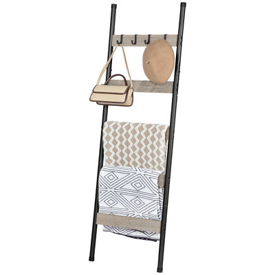 63'' Tall Blanket Ladder with 4 Hooks