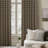 Rustic Grid Pattern Linen Light Filtering Plaid Curtains for Living Room Dining Room, Farmhouse Rod Pocket Back Tab Semi Sheer Window Curtains, 1 Pair-328923822-329966678