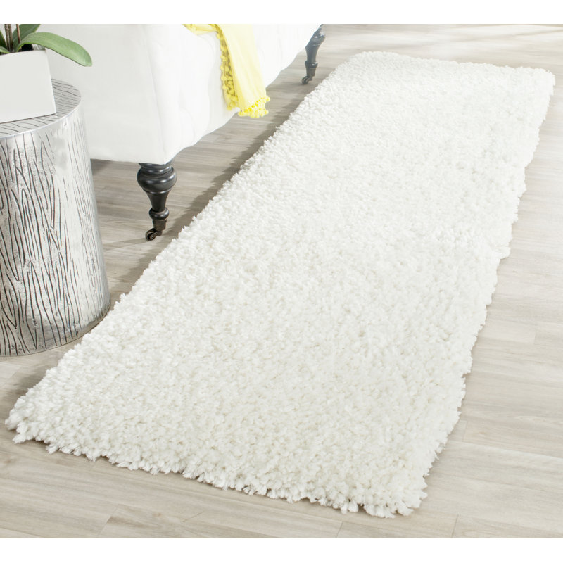 Anacortes Shag Hand Tufted Performance Solid Color Rug, Runner 2'3" x 9'