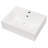 Wenty 16.3'' White Ceramic Rectangular Bathroom Sink