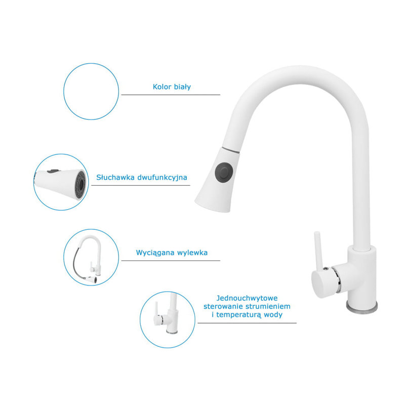 Belfry Kitchen Stanhope Kitchen Faucet, White