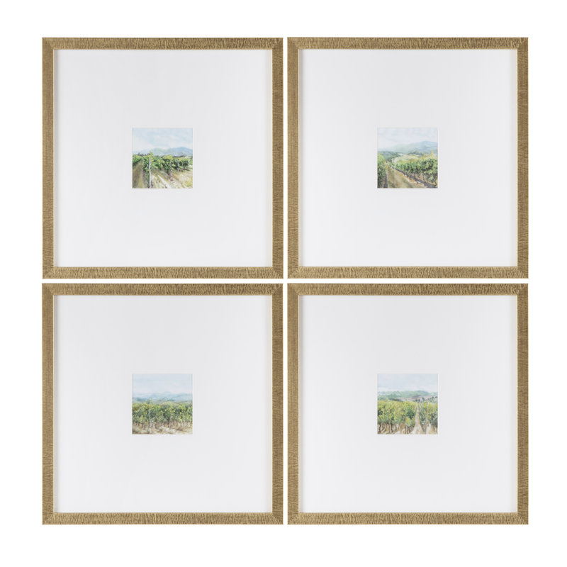Vineyard 4-Piece Framed Wall Art