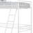 Twin Loft Bed Contemporary Style With Open Area Underneath Metal Structure-590248916