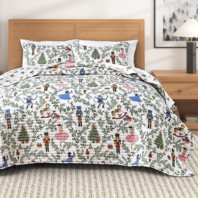 Ensemble de courtepointe réversible en microfibre Holiday