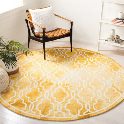 Dip Dye Hand Tufted Wool Geometric Rug