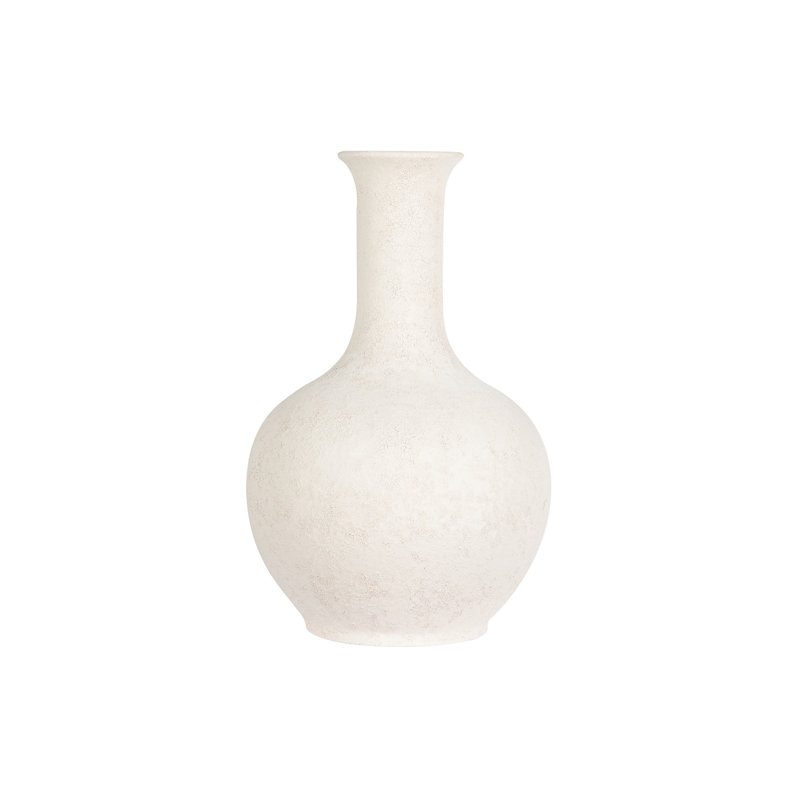 CERAMIC VASE, Beige, overall height- 35cm
