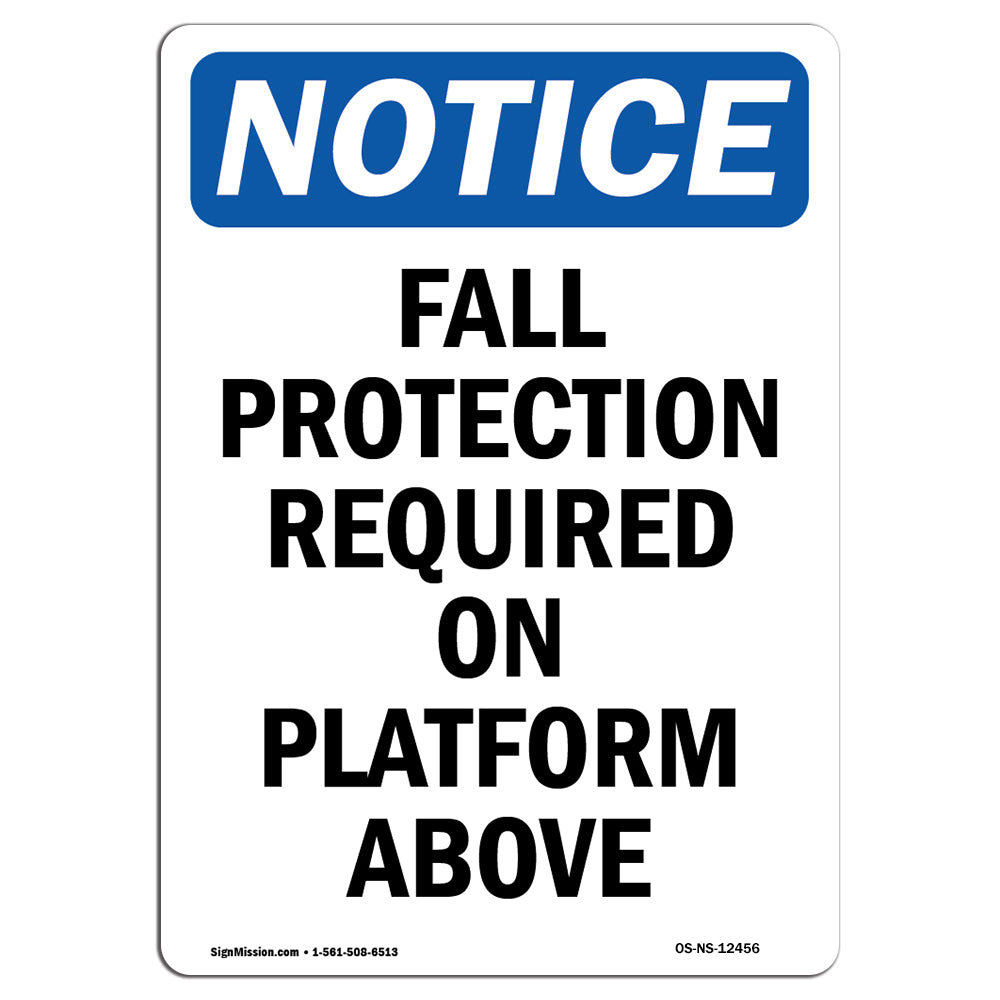 SignMission Fall Protection Required on Platform Sign | Wayfair