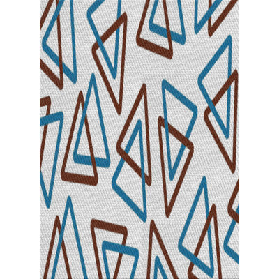 Tapis gris motif/mauve/bleu