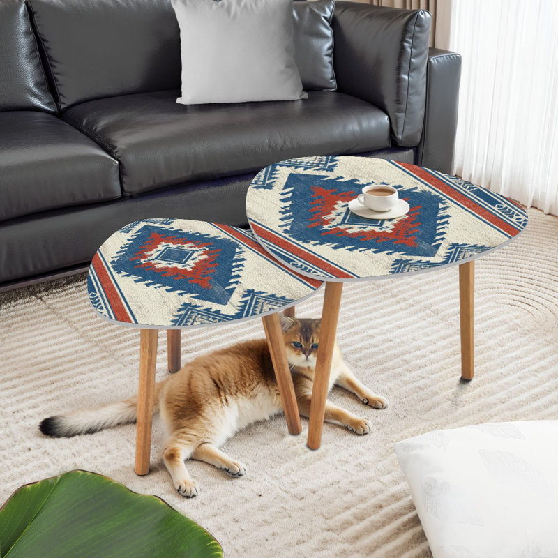 Ensemble de 2 tables basses gigognes Triangle