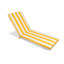 Ensemble de 2 coussins de rechange pour fauteuil de jardin, coussin de siège pour chaise longue - jaune/blanc (coussin seulement)