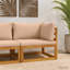 Canapé d'angle modulaire avec coussins 100 % polyester, en acacia massif-639572862-639572858