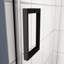 Porte de douche de salle de bain coulissante - Verre trempé de 5/16 po, noir mat, verre de conception facile à nettoyer et stable