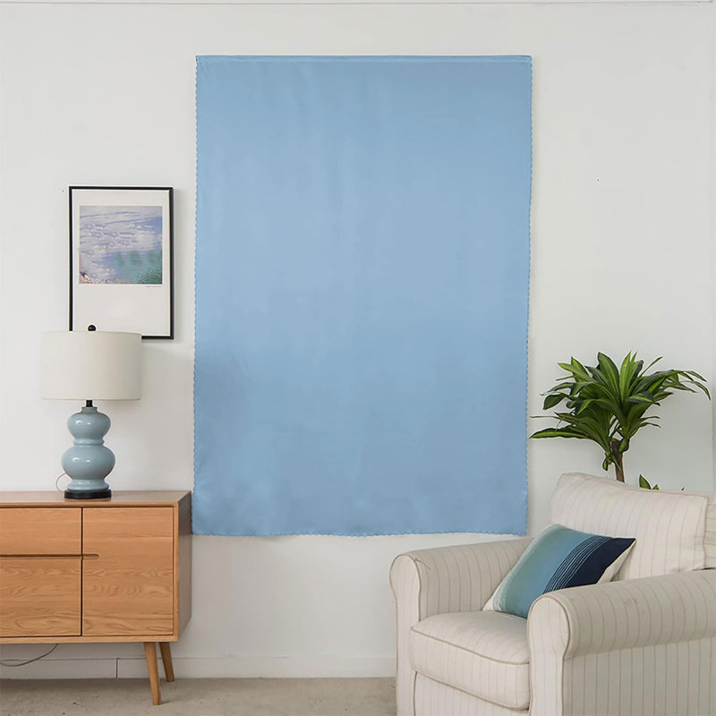  Rideau occultant en polyester de style moderne, 1 fenêtre, 1 panneau, 8 couleurs, Bleu clair, L 83 po x L 91 po