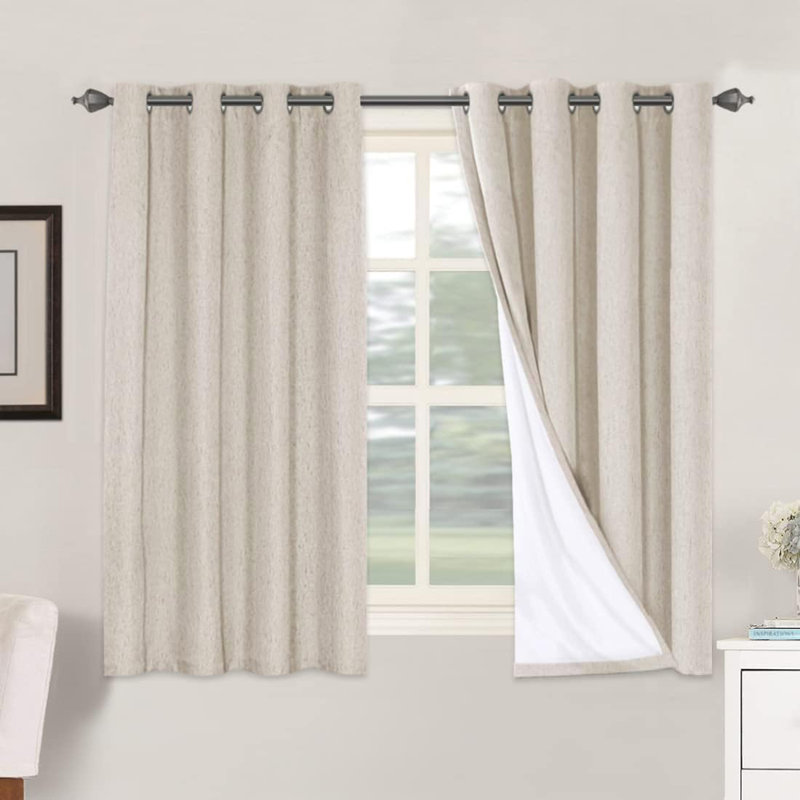 Rideaux pleine lumière bloquant la chambre à coucher, L 52 po x L 54 po
