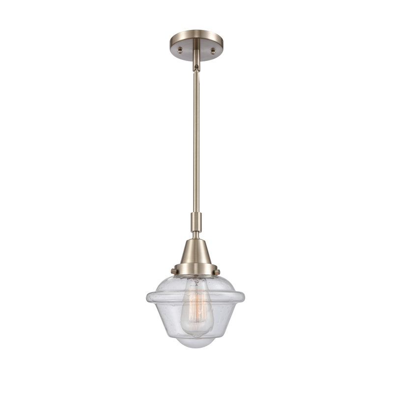 Luminaire suspendu simple à 1 lumière, Ampoule non incluse, Nickel satiné brossé