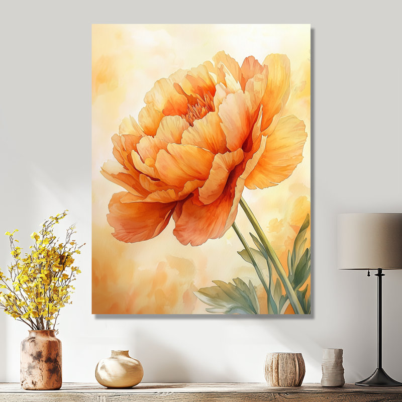 Beldin - salon d'art mural floral, H 40 po x l 30 po, Toile tendue, Ne s’applique pas
