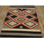 Bold Graphic Tribal Design Antique Native American Flat Weave Navajo Rug