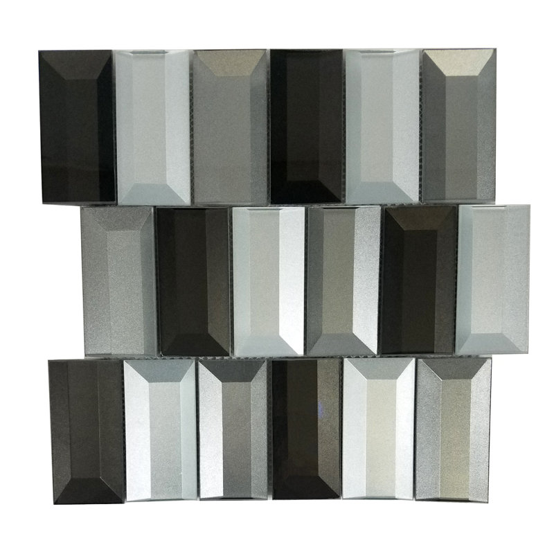 Illusion 2" x 4" Beveled Glass Mosaic Wall Tile