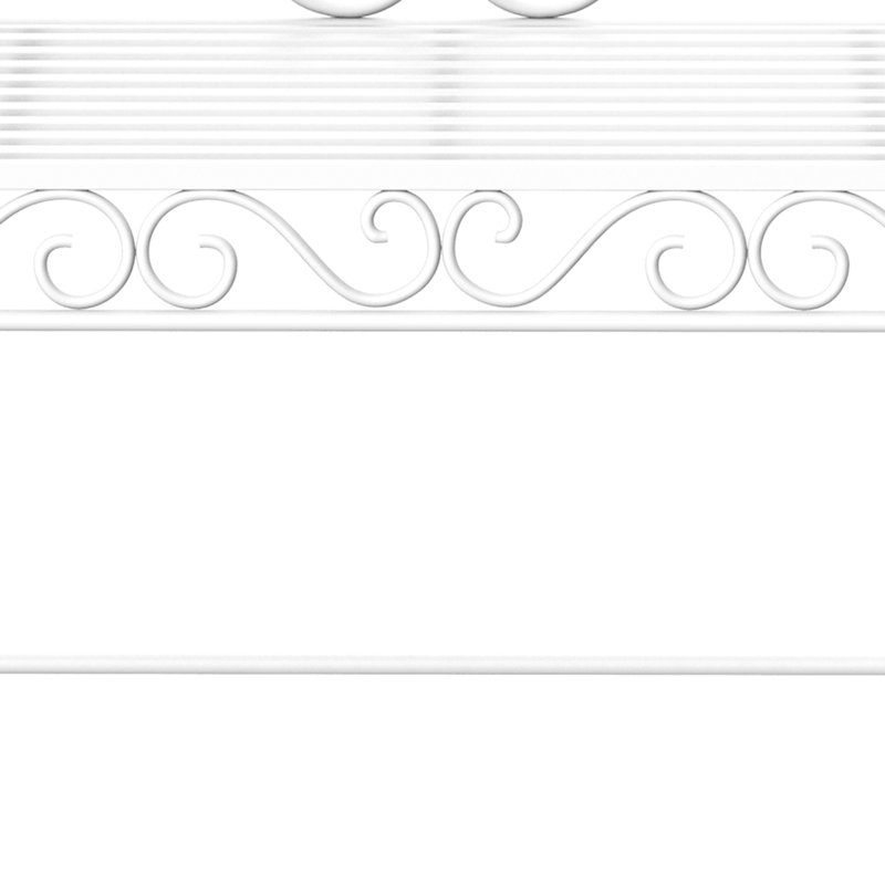 43" Garden Bench With , Outdoor Metal Patio In Cream White For Backyard, Poolside, Lawn, And Stylish Heavy Duty Bench, White, Fits Backyard