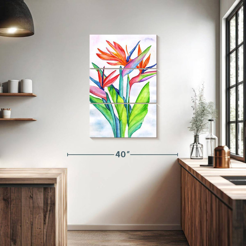 Harnek Streaked Strelitzias, 38" H x 24" W