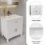 Meuble-lavabo autoportant de 30 po en bois massif de qualité supérieure avec comptoir-104076251