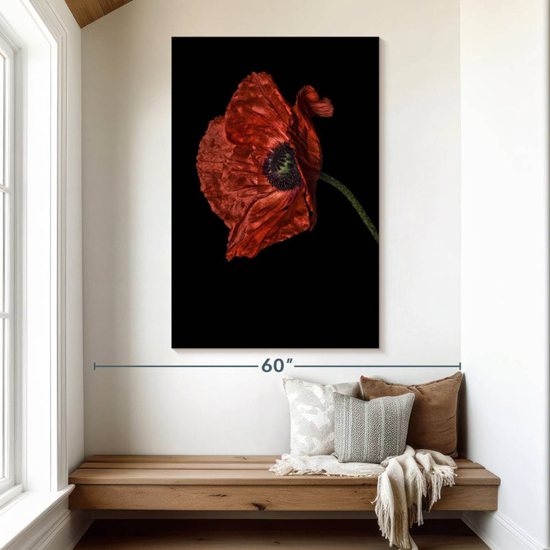 Harnek Curious Collections Poppy Red II, H 51 po x l 34 po