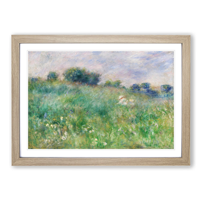 Meadow by Pierre-Auguste Renoir - Framed Print, Oak Framed, 65cm H x 90cm W x 2cm D