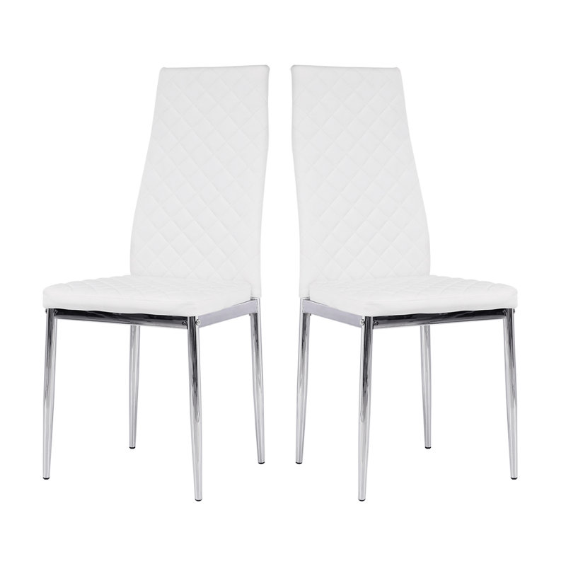 Swarey 101.6cm H Upholstered Side Chair in White