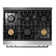 Thor Kitchen 36" Tilt Panel Gas Range with Air Fry Function