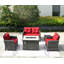 Ensemble de patio complet 5 pièces avec coussins-93831469
