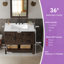 Ensemble de meuble-lavabo de salle de bain avec lavabo 36,6 po Chimira, brun rustique-580515744-580515751-580515793