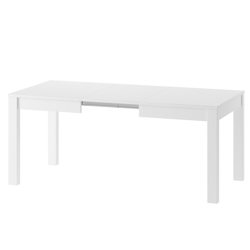 Nahomy Rectangular 130-280cm L x 85cm W, White