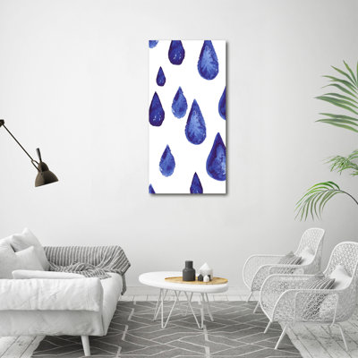 Blue Drops - Wrapped Canvas Print