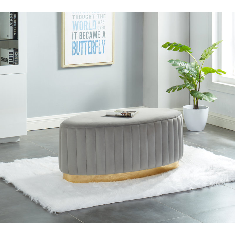 Banc rembourré Brandal, Gris