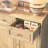 63" Oak Farmhouse Sideboard Buffet Cabinet with Drawers