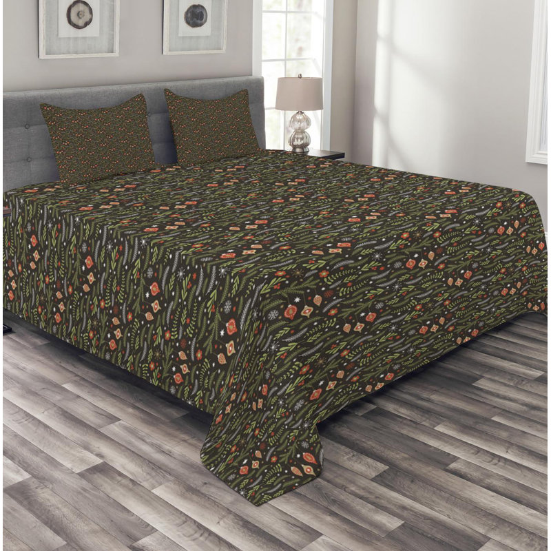 Rustic Polyester Coverlet, King Coverlet + 2 Shams