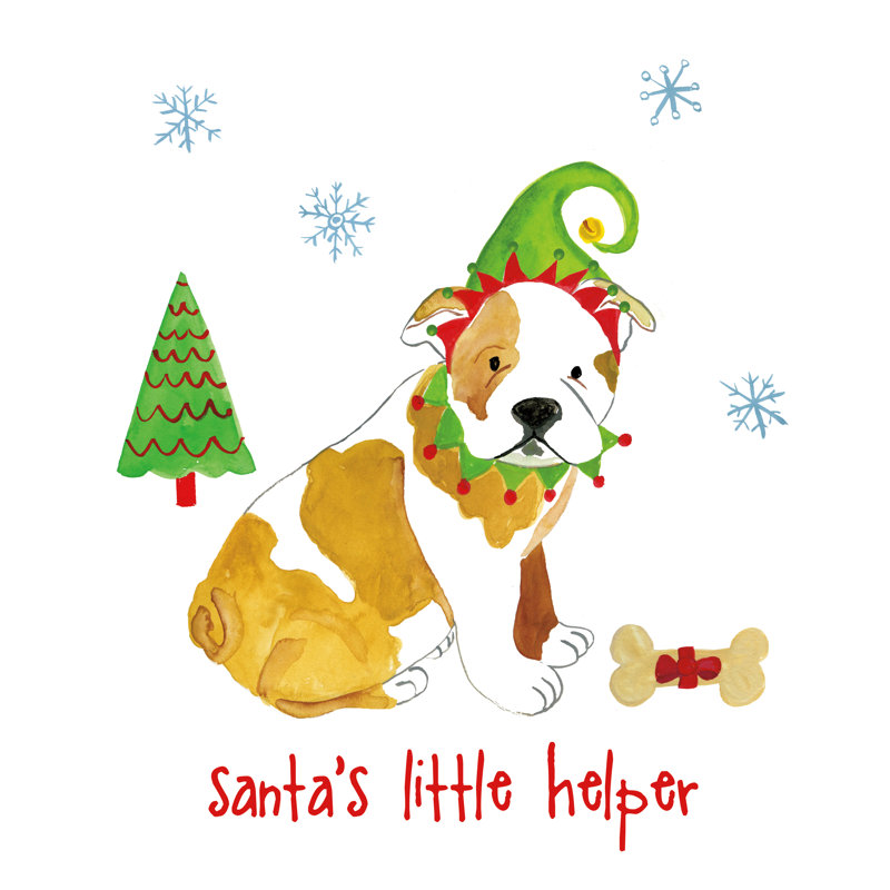 «Christmas Critters I», impression sur toile tendue, H 12 po x l 12 po, Non, Toile tendue