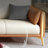 Orange Beige 100% Polyester Sofa cushion couch