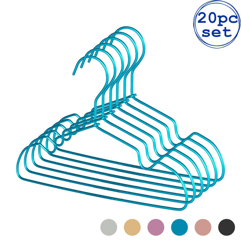 Harbour Housewares - Metallic Children's Coat Hangers, Blue