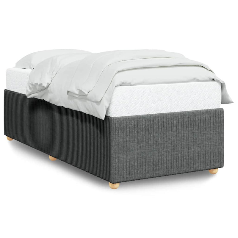 Sontich Upholstered Bed, Single (3'), Dark Grey