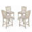 Corsair Upholstered Canvas Counter Stool with Solid Wood Frame