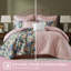 Ensembles de literie pour très grand lit romantique en coton à motif floral réversible pour toutes les saisons
