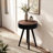 15.7-Inch Round Coffee Table With Carved Top